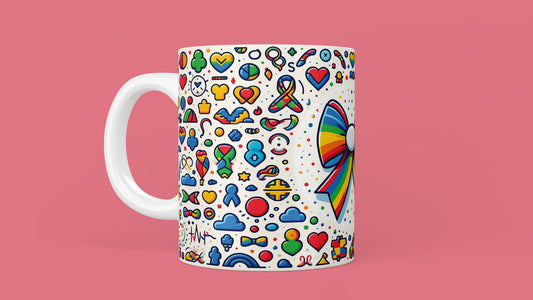 Autism Mom Bow White Mug