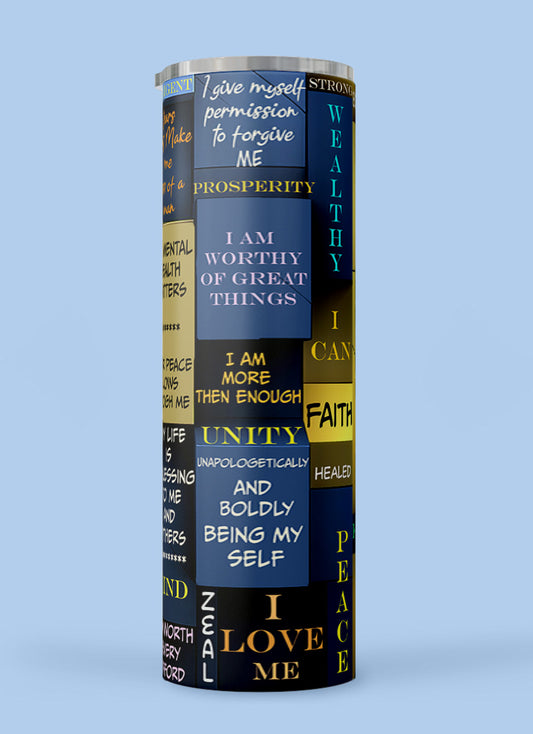 Strength & Wisdom Male Tumbler in Blue
