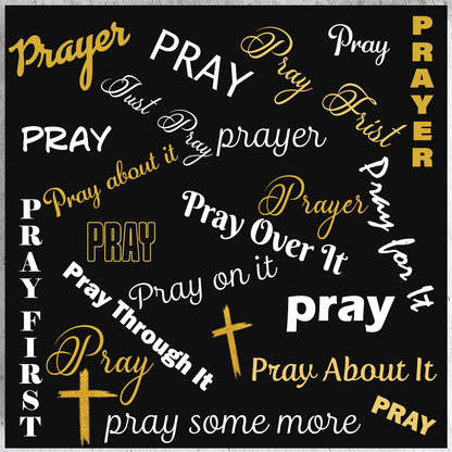 Pray Always/Pray Through It Mug with Coaster Collection Black
