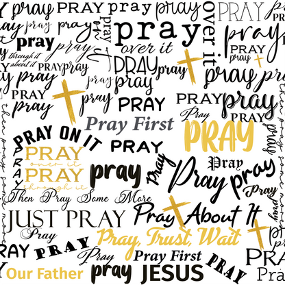 Pray Always/Pray Through It Mug with Coaster Collection Black