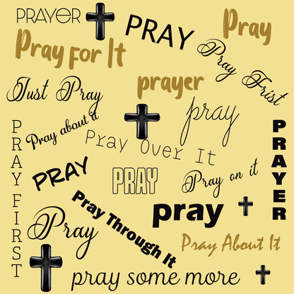 Pray Always/Pray Through It Mug with Coaster Collection Black