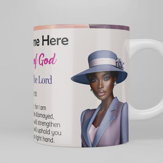 Woman of Faith: Trust in the Lord Mug and Coaster Set Purple (African American)