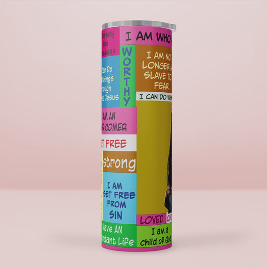 I Am Who God Says I Am "Young Gifted and Black" Tumbler