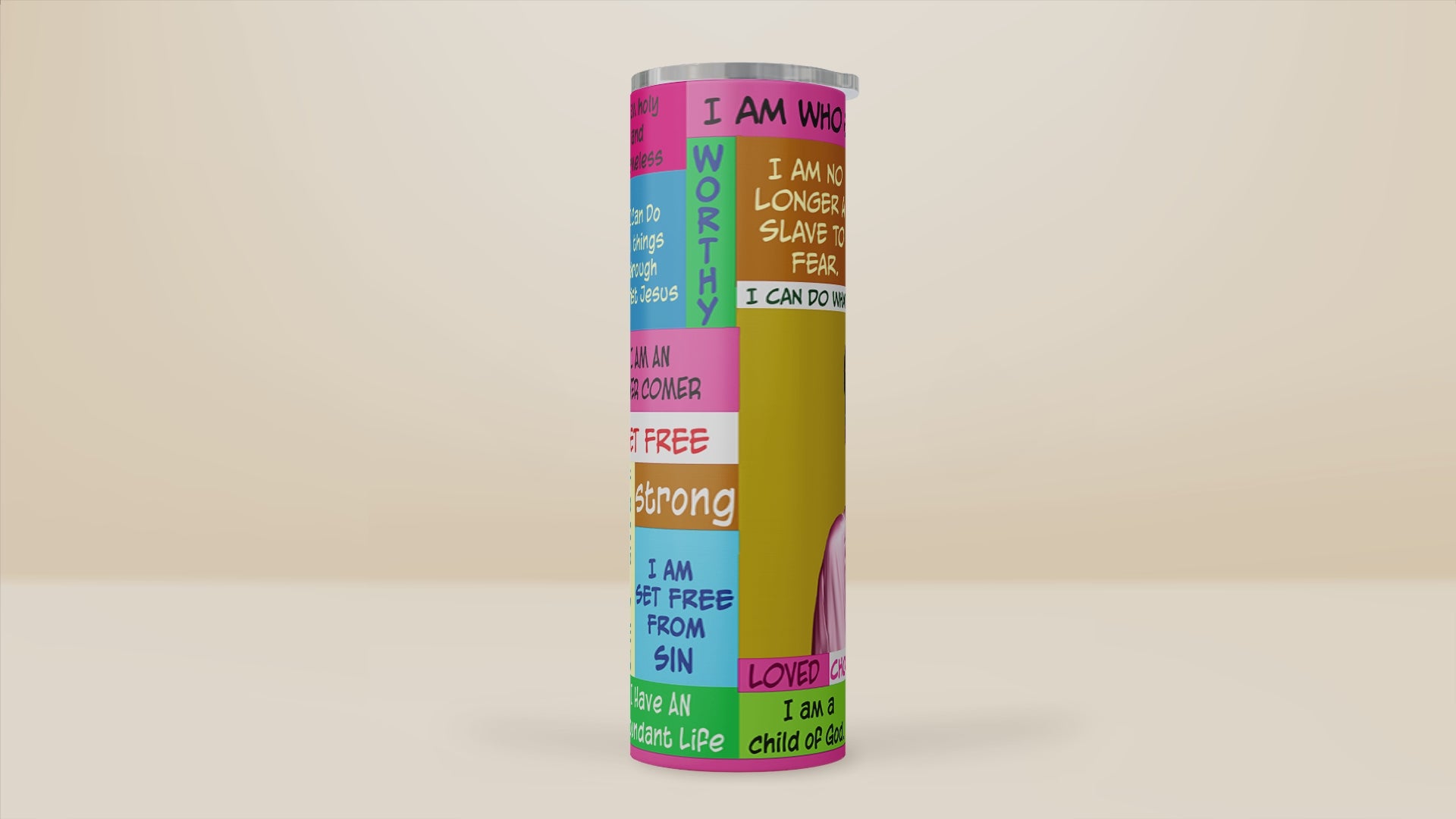I Am Who God Says I Am "Thankful" Tumbler